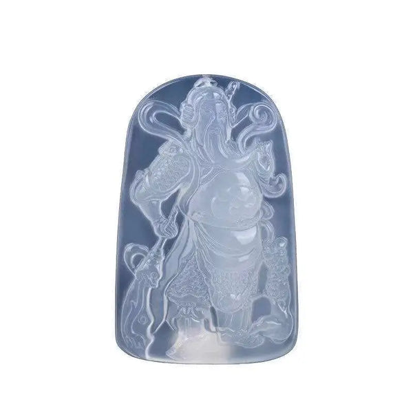 White Chalcedony Guan Gong-ToShay.org