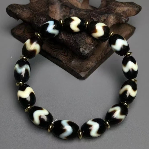 Tibetan Agate Dzi Bracelet-ToShay.org