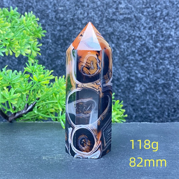 Black Red Striped Agate Point-ToShay.org