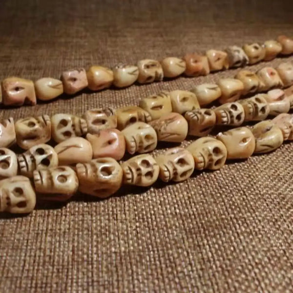Tibetan Yak Bone Skull Mala-ToShay.org