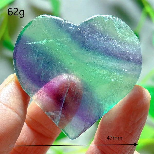 Rainbow Fluorite Heart-ToShay.org