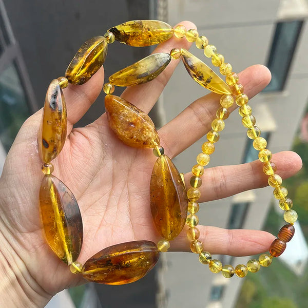 Yellow Amber Necklace-ToShay.org