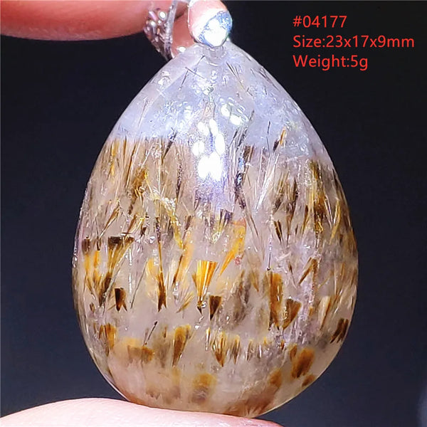 Gold Rutilated Pendant-ToShay.org