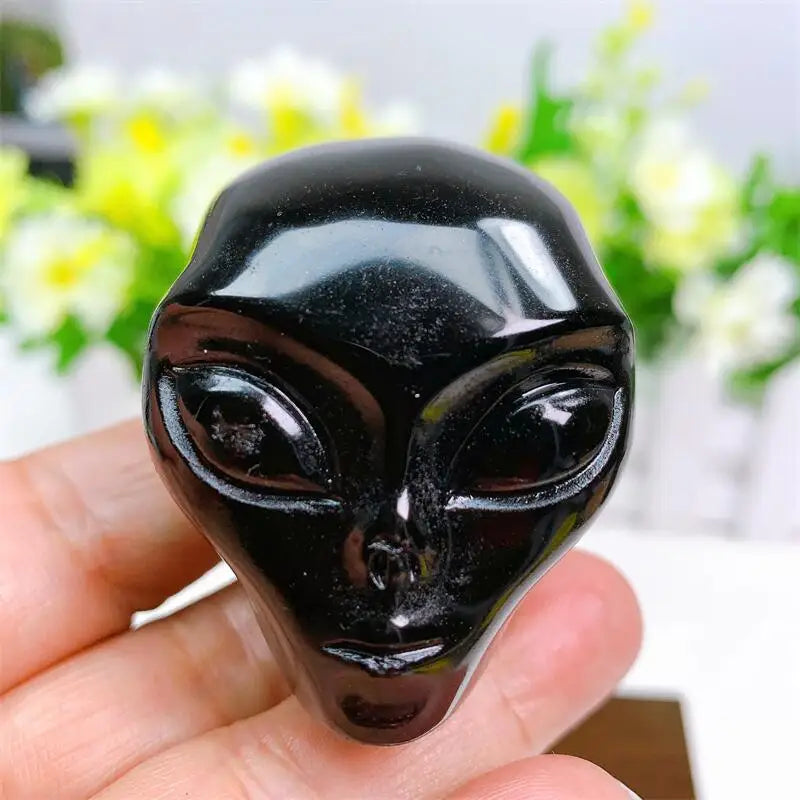 Black Obsidian Alien Skull-ToShay.org