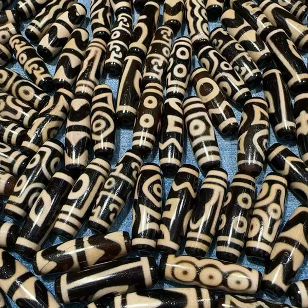Tibetan Agate Eyes Dzi Beads-ToShay.org
