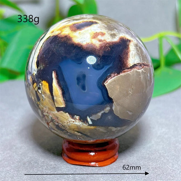 Green Fluorescent Volcanic Agate Ball-ToShay.org
