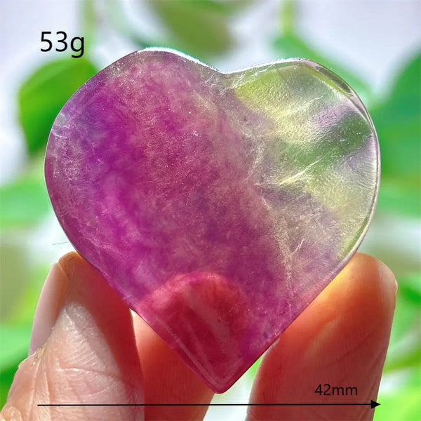 Rainbow Fluorite Heart-ToShay.org