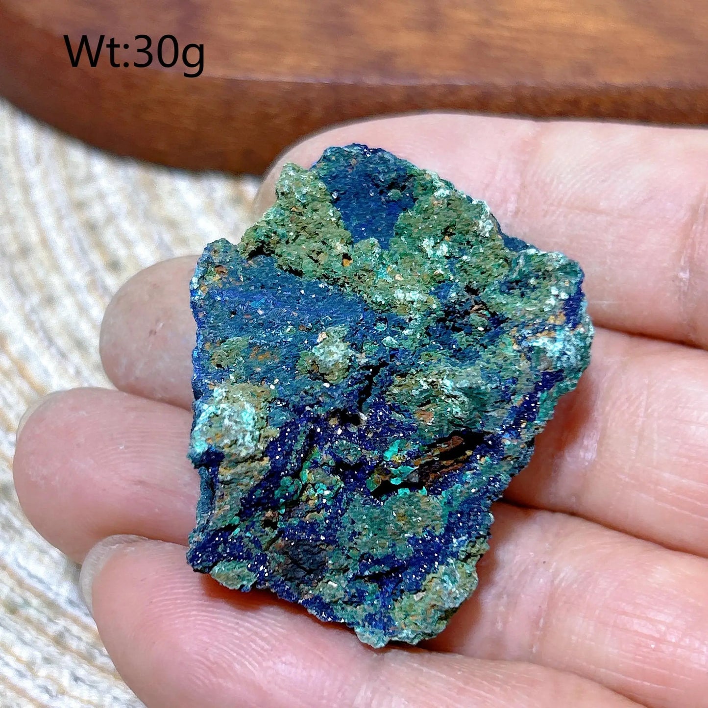 Blue Chrysocolla with Azurite Stone-ToShay.org