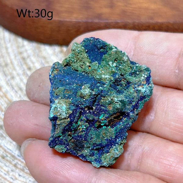 Blue Chrysocolla with Azurite Stone-ToShay.org