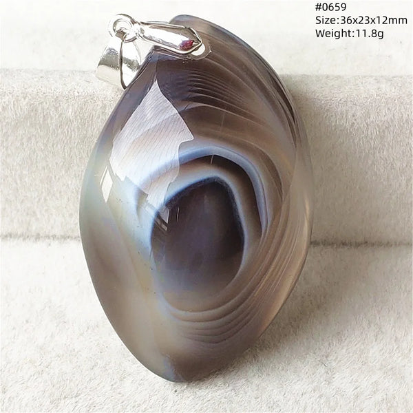 Grey Lace Agate Pendant-ToShay.org