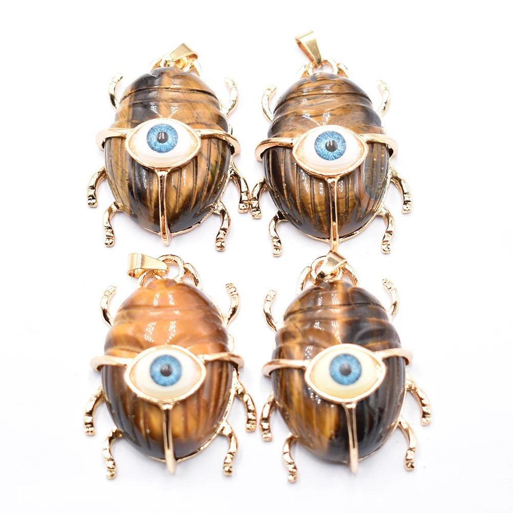 Mixed Crystal Beetle Pendants-ToShay.org