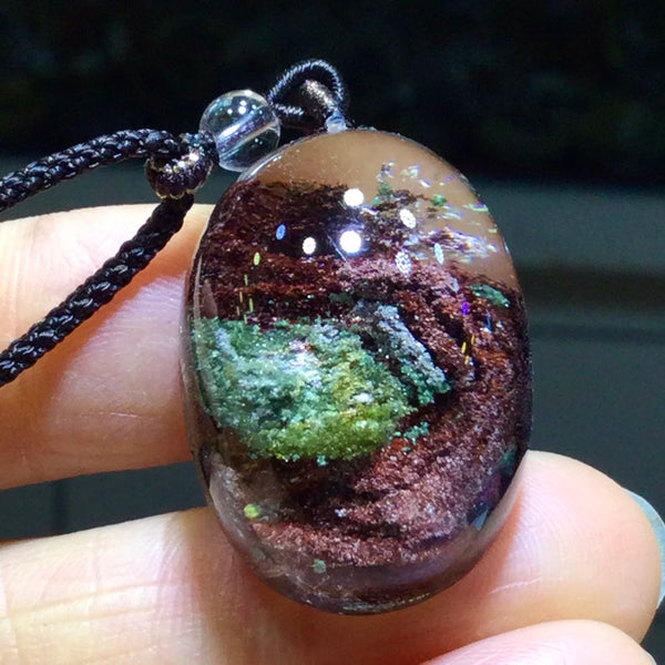 Green Red Phantom Quartz-ToShay.org