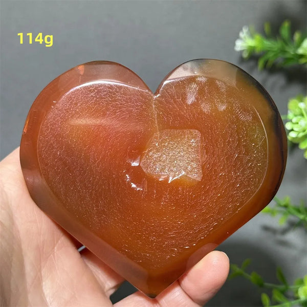 Red Agate Geode Heart-ToShay.org