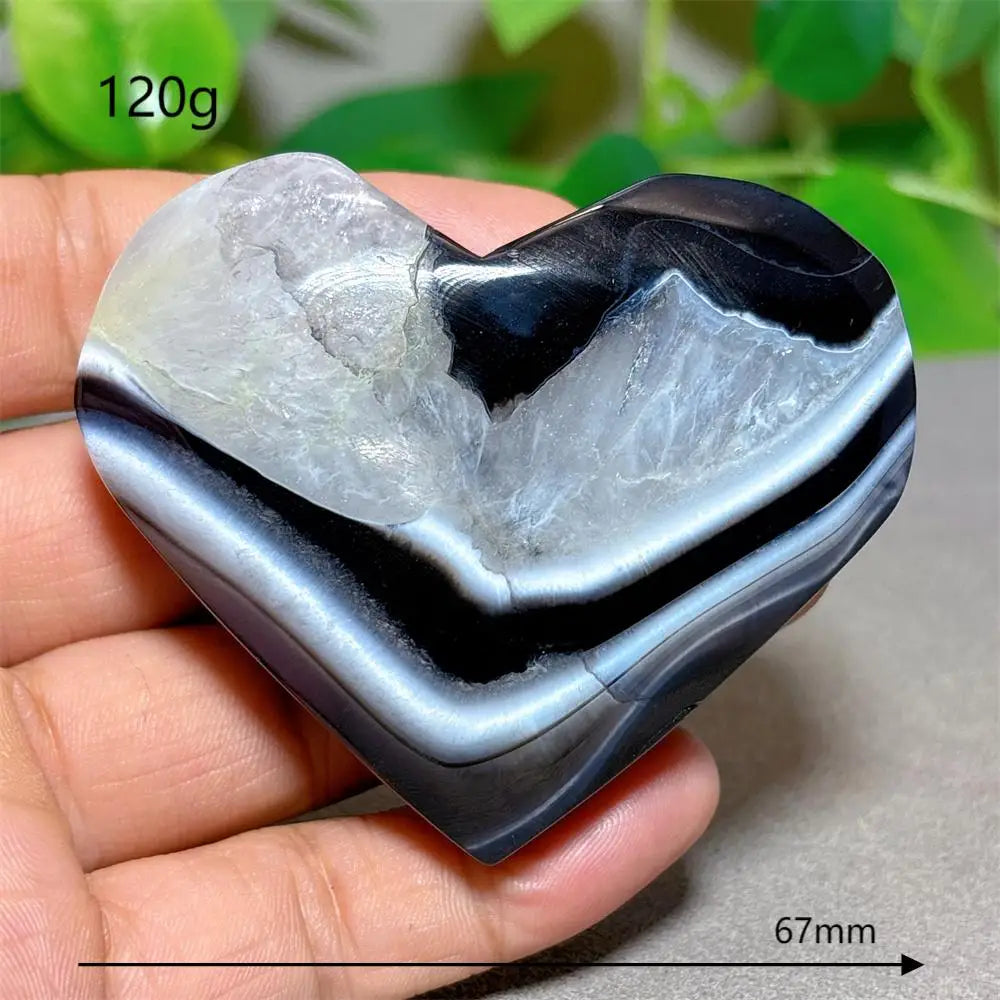 Black Silk Agate Heart-ToShay.org