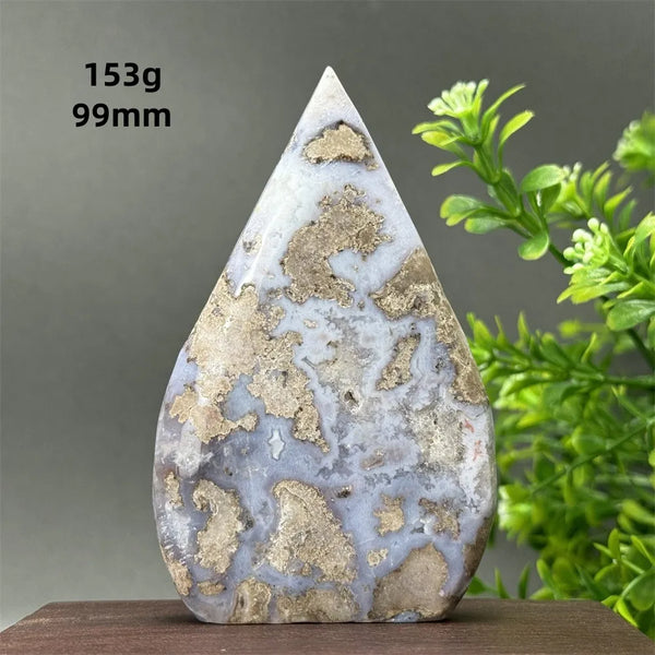 Blue Cherry Blossom Agate Torch-ToShay.org