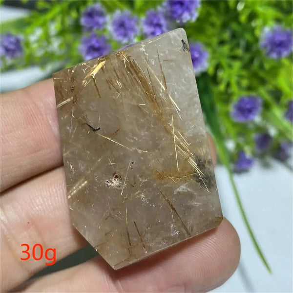 Gold Rutilated Hair Crystal-ToShay.org