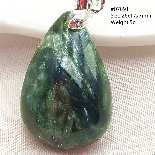 Green Seraphinite Pendant-ToShay.org