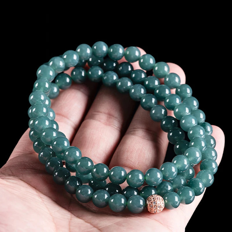 Green Jadeite Bead Necklace-ToShay.org