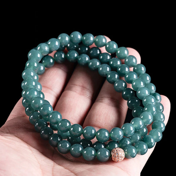 Green Jadeite Bead Necklace-ToShay.org