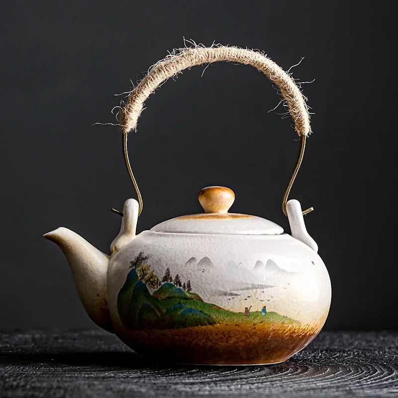 Painted Ceramic Tea Pot-ToShay.org