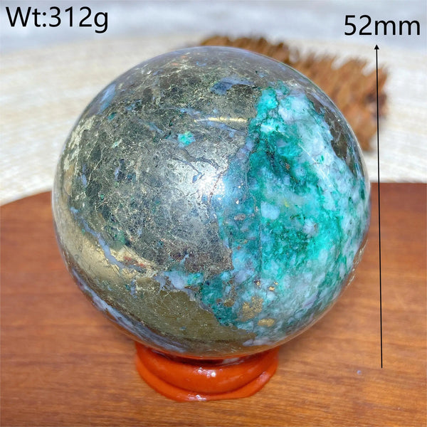 Green Jasper Pyrite Ball-ToShay.org