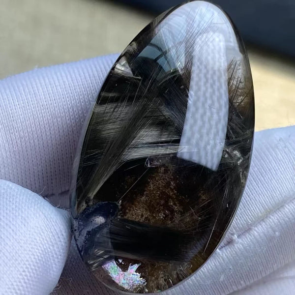 Black Rutilated Quartz Pendant-ToShay.org