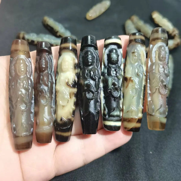 Mixed Agate Guanyin Pendant-ToShay.org