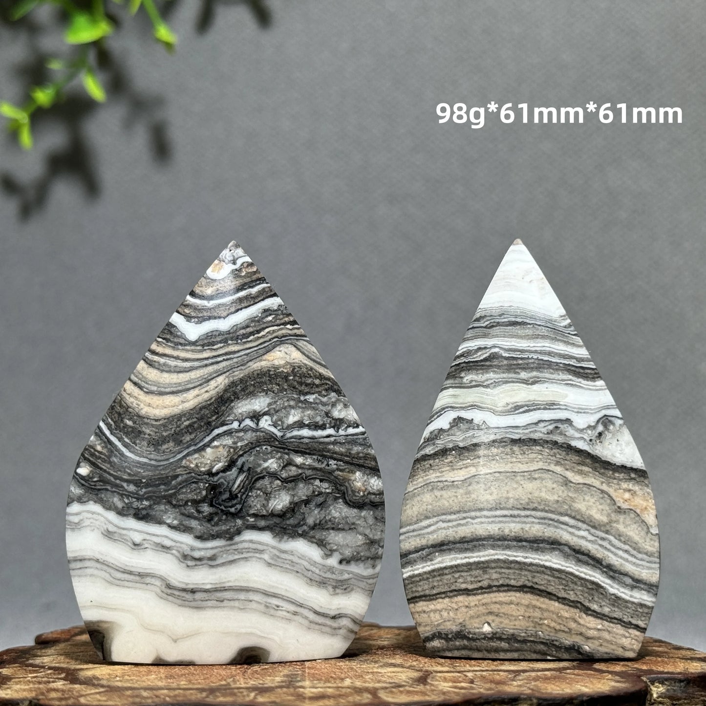 Grey Stripe Agate Torch-ToShay.org