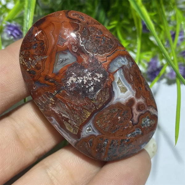 Red Agate Palm Stone-ToShay.org