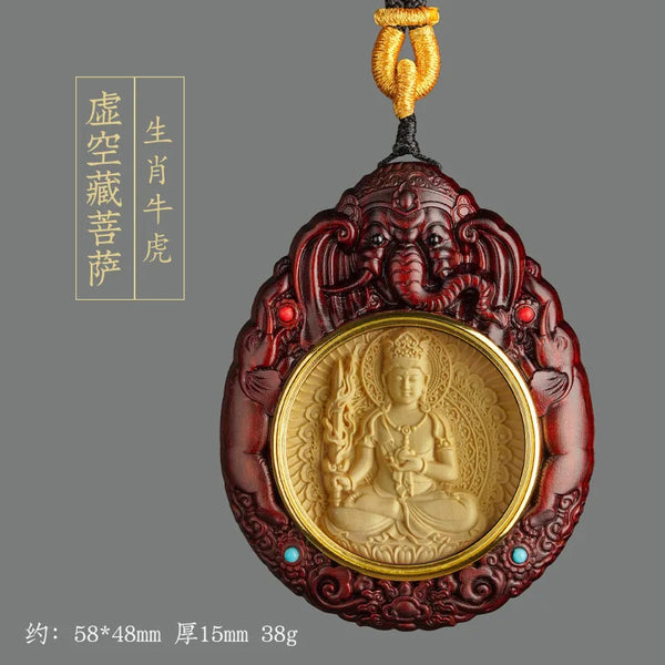 Red Rosewood Buddha Pendant-ToShay.org