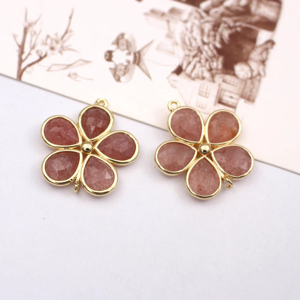 Mixed Crystal Flower Charms-ToShay.org