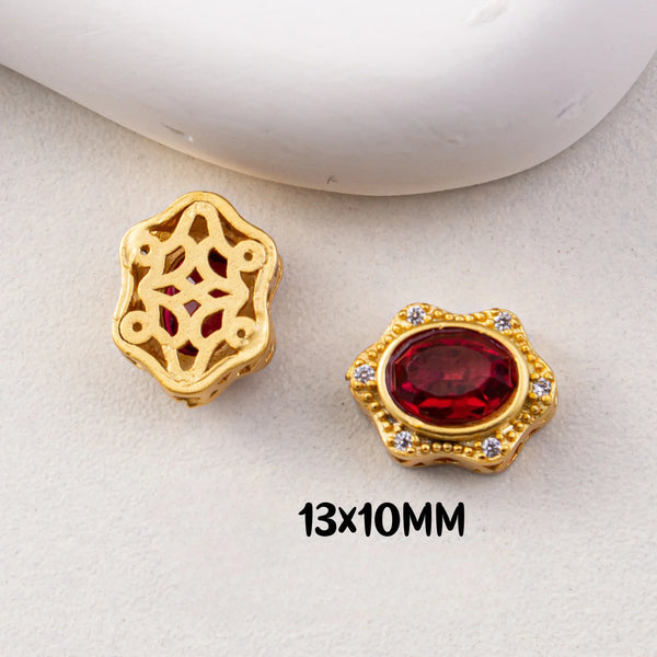 Gold Ruby Beads-ToShay.org