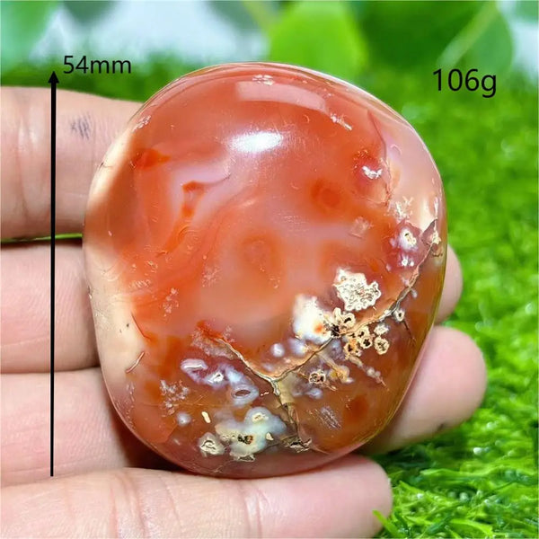 Orange Carnelian Palm Stone-ToShay.org