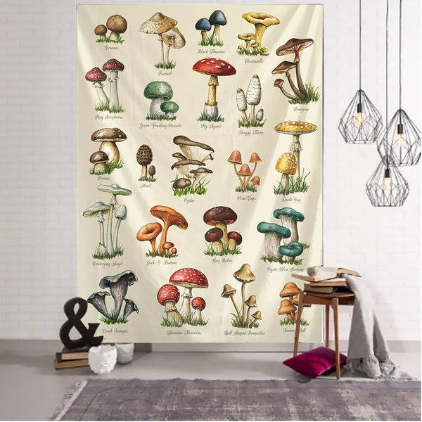 Mushroom Painting Tapestry-ToShay.org