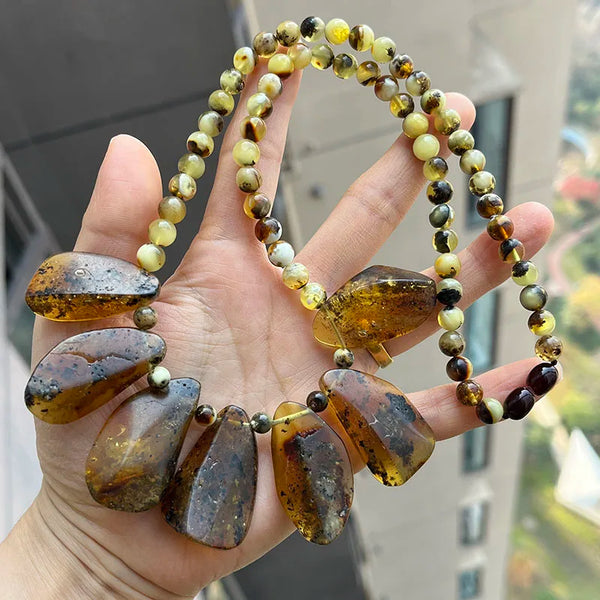 Yellow Amber Necklace-ToShay.org