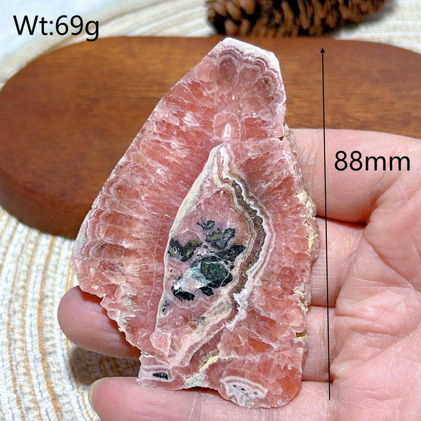 Pink Rhodochrosite Slice-ToShay.org