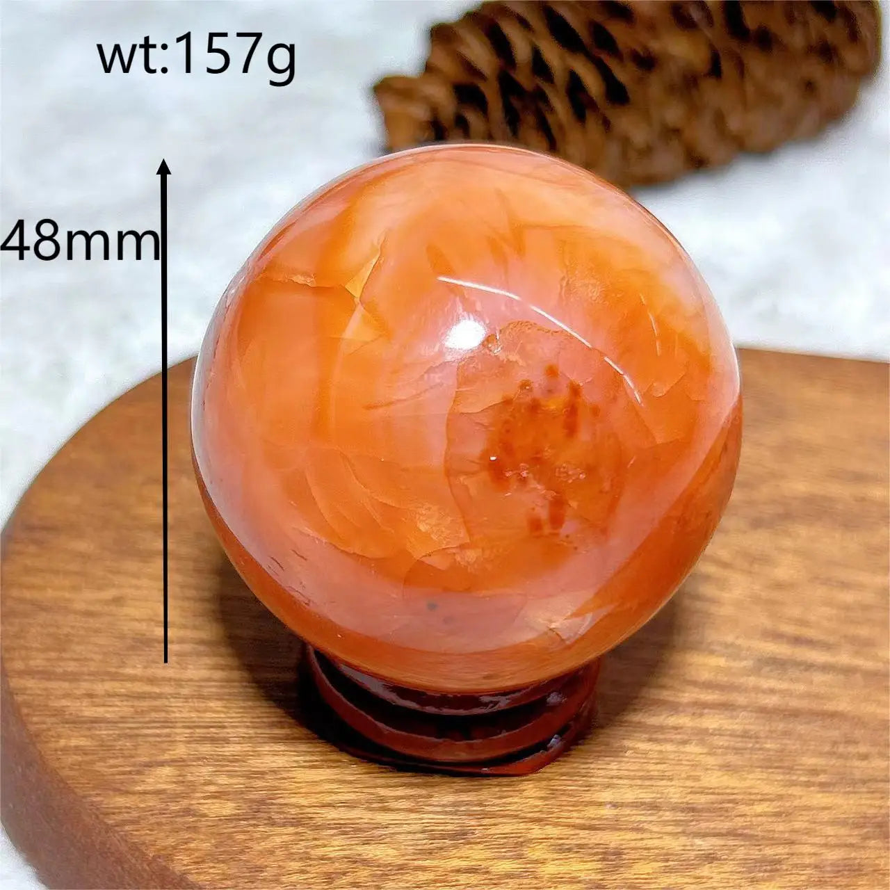 Red Carnelian Quartz Ball-ToShay.org