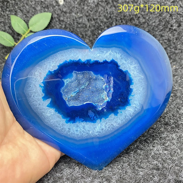 Blue Agate Geode Heart-ToShay.org
