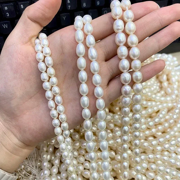 White Pearl Rice Beads-ToShay.org