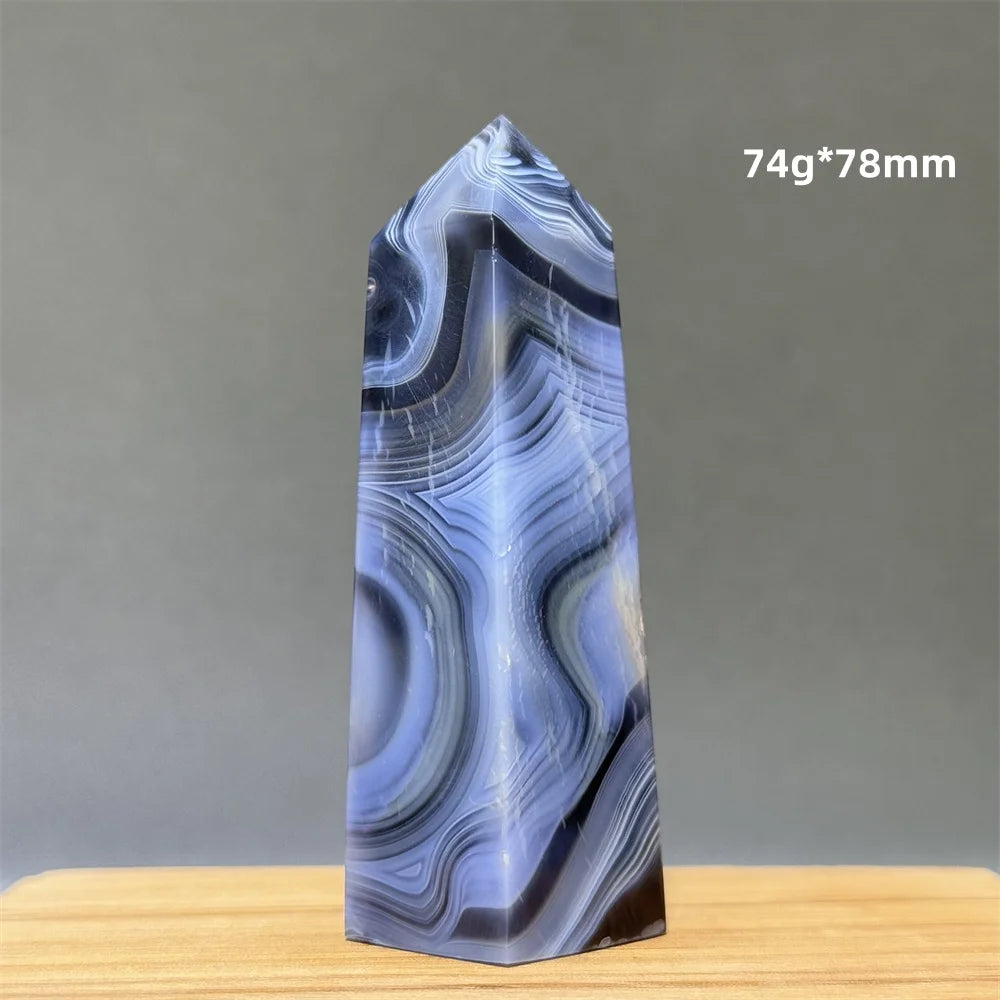 Blue Striped Agate Tower-ToShay.org