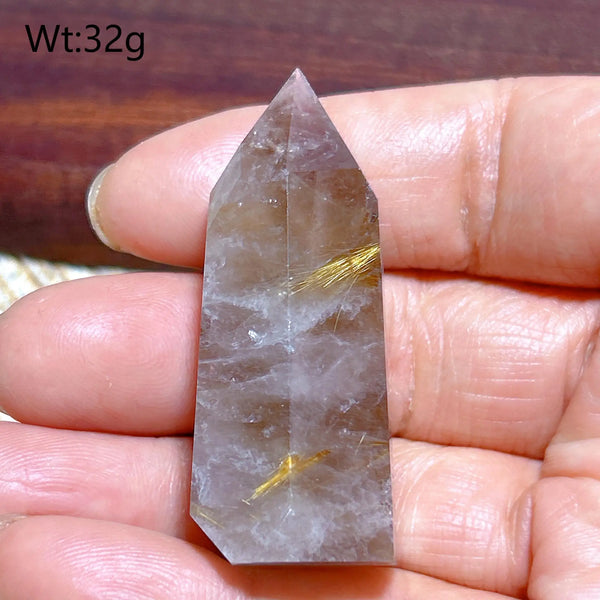 Gold Rutilated Crystal Point-ToShay.org