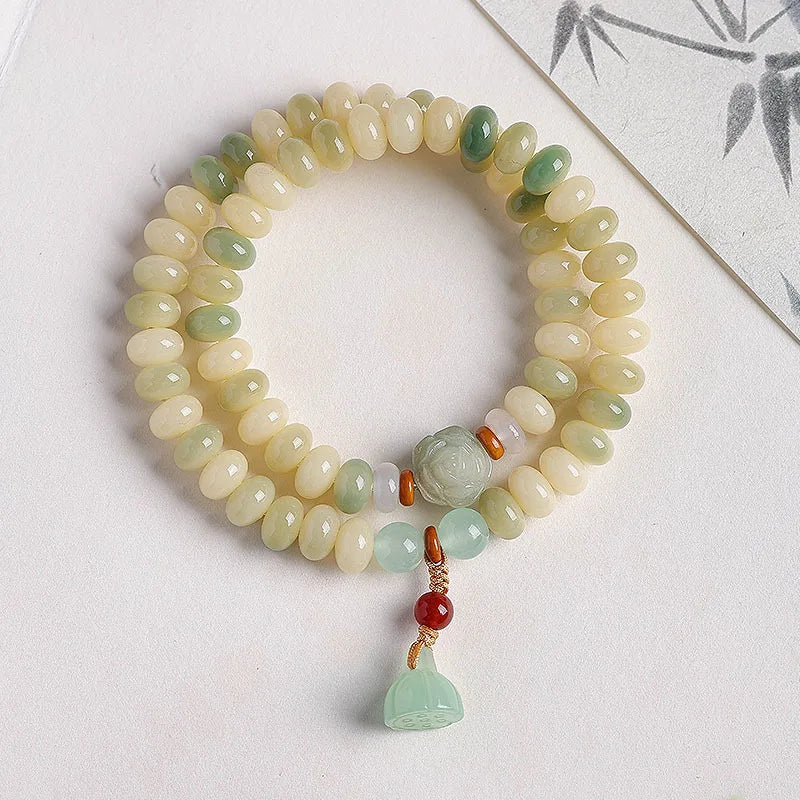 White Bodhi Abacus Beads-ToShay.org