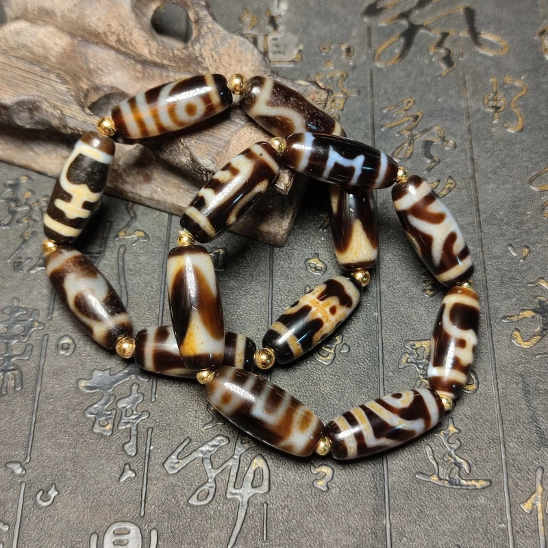 Tibetan Agate Dzi Bracelet-ToShay.org