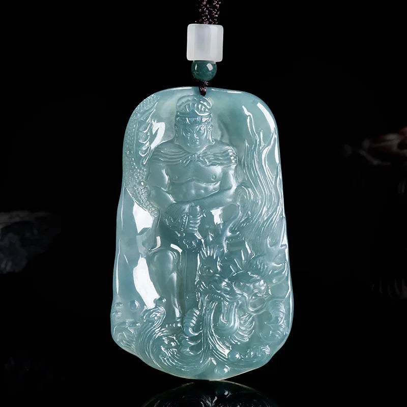 Blue Jade Buddha Pendant-ToShay.org