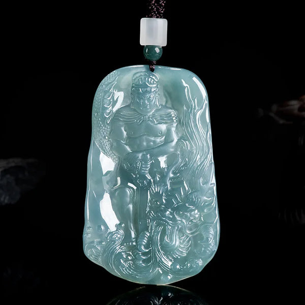 Blue Jade Buddha Pendant-ToShay.org