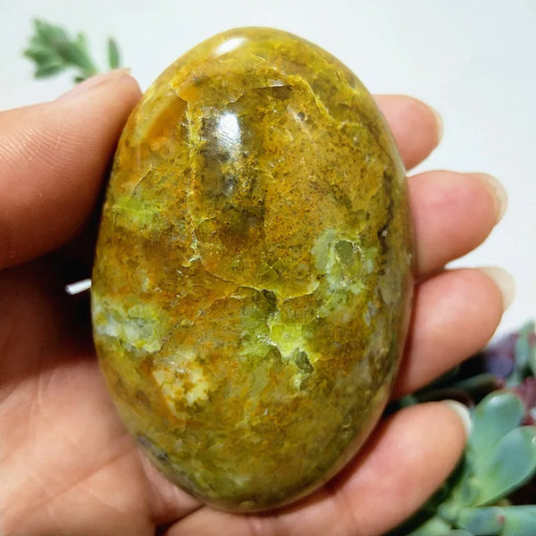 Natural Green Opal Crystal Palm Stone Yoga Exercise Spiritual Meditation Healing Crystals Room Decor Feng Shui Home Decortions-ToShay.org