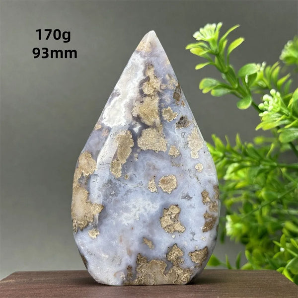 Blue Cherry Blossom Agate Torch-ToShay.org