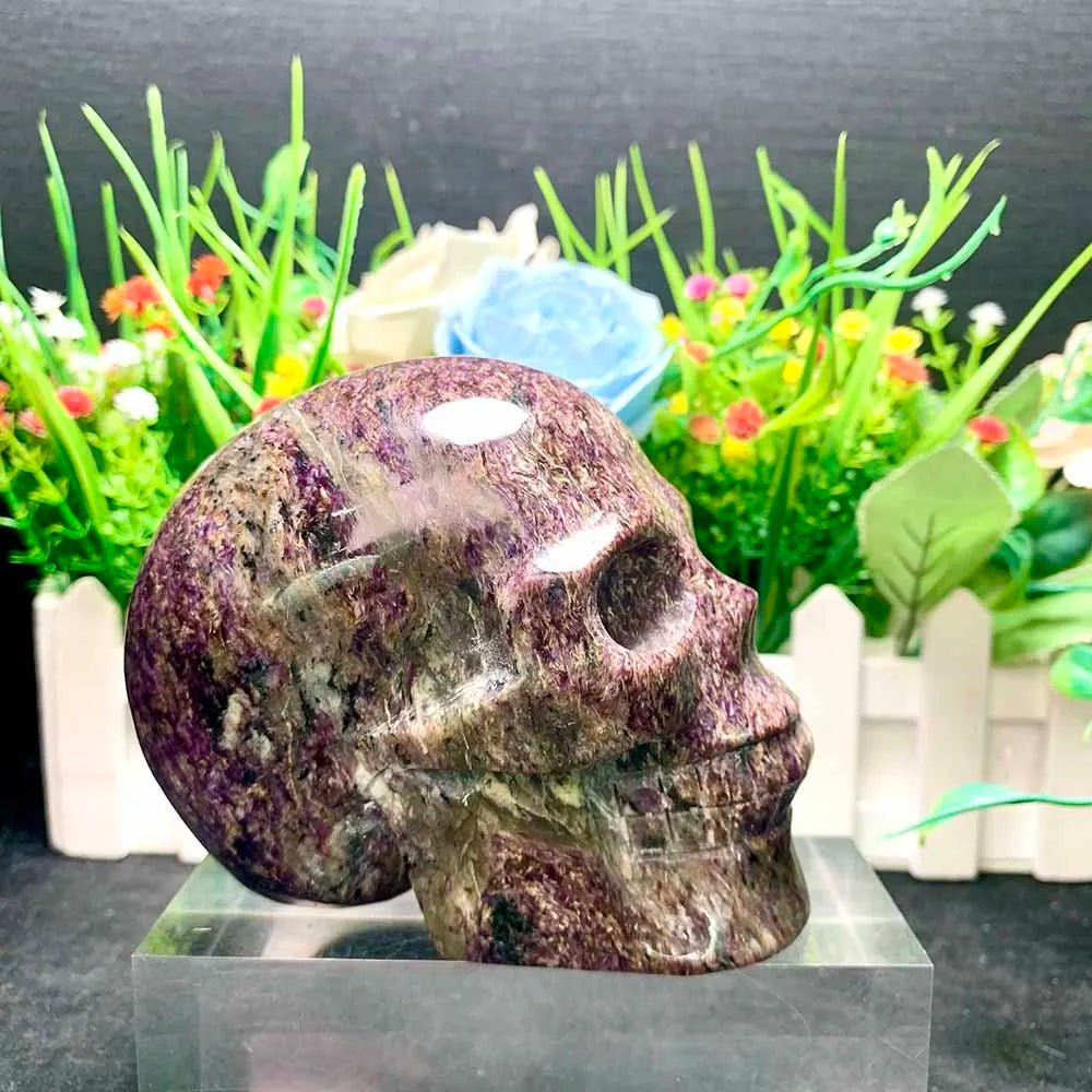 Pink Brecciated Fluorite Skull-ToShay.org