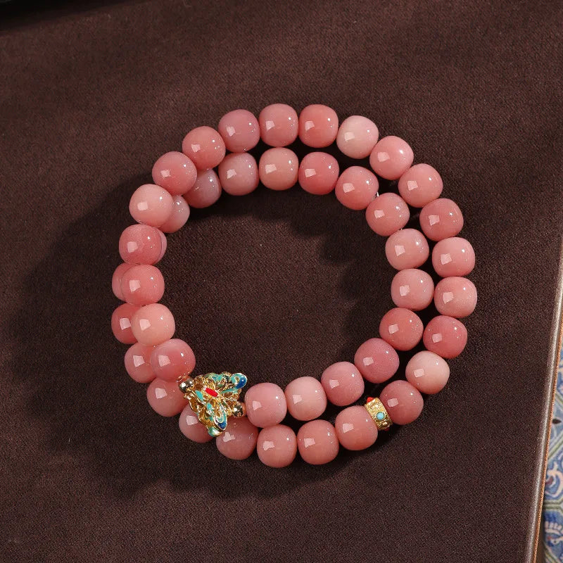 Pink Bodhi Root Bracelet-ToShay.org