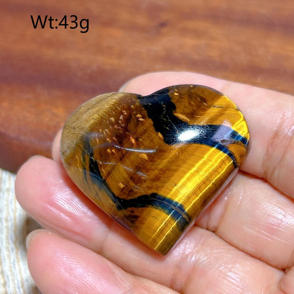 Yellow Blue Tiger Eye Heart-ToShay.org